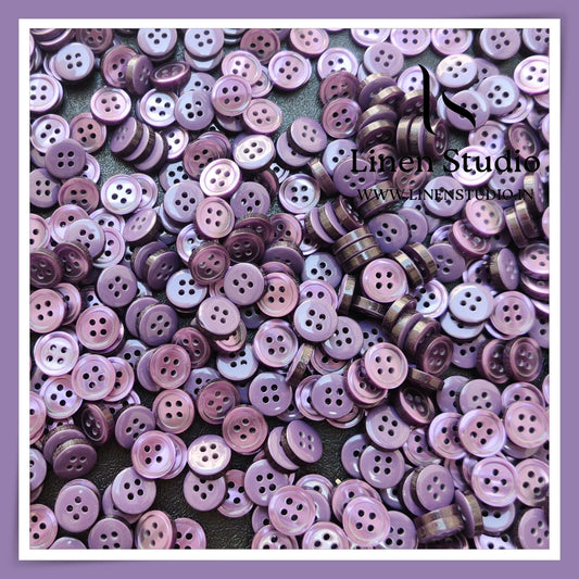Round Rim 4 Hole Single Tone Shirt Buttons - P07A SG005 16L