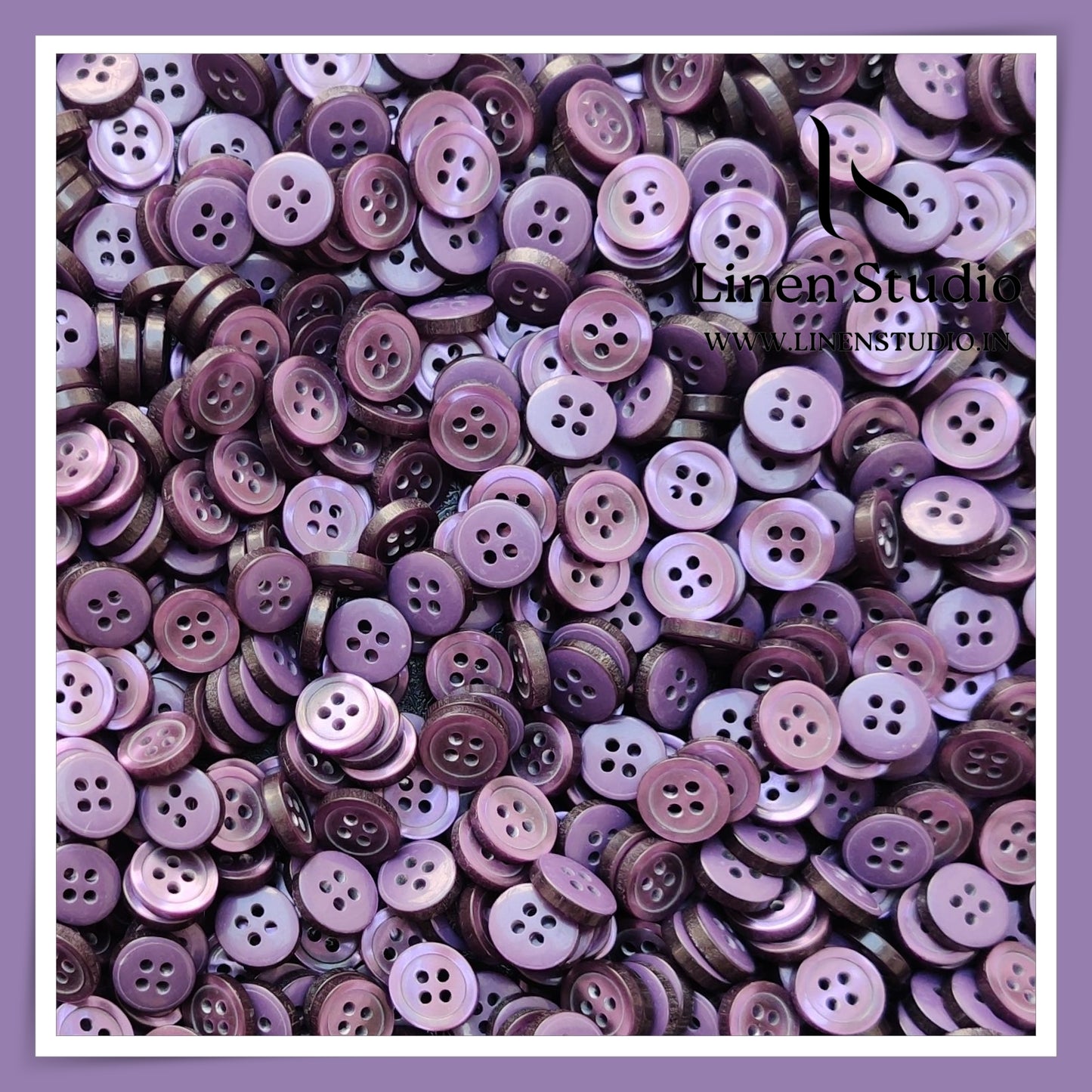 Round Rim 4 Hole Single Tone Shirt Buttons - P07A SG005 18L