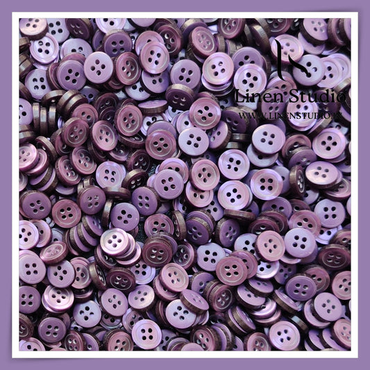 Round Rim 4 Hole Single Tone Shirt Buttons - P07A SG005 18L