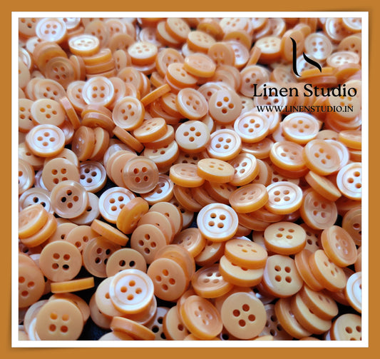 Round Rim 4 Hole Single Tone Shirt Buttons - P07A SG006 18L