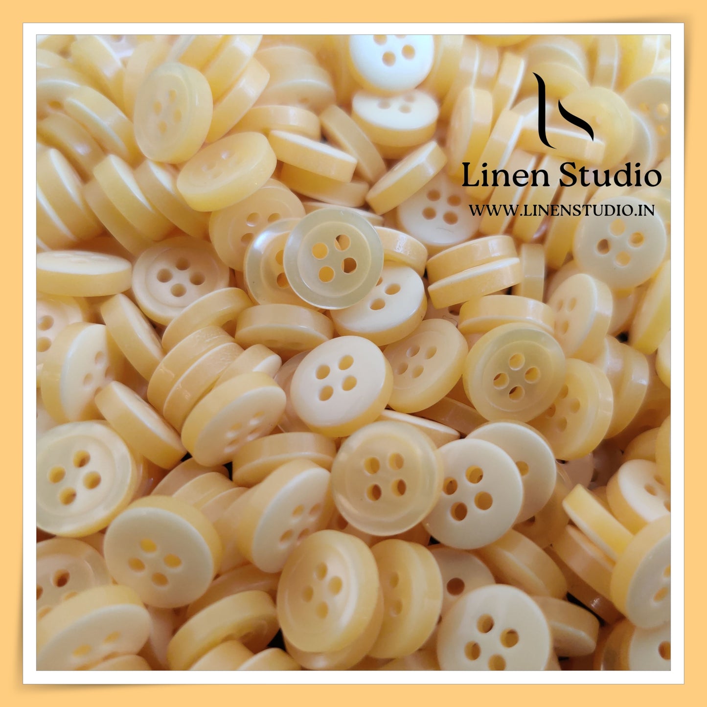 Round Rim 4 Hole Single Tone Shirt Buttons - P07A SG010 16L