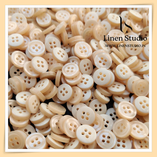 Round Rim 4 Hole Single Tone Shirt Buttons - P07A SG011 18L