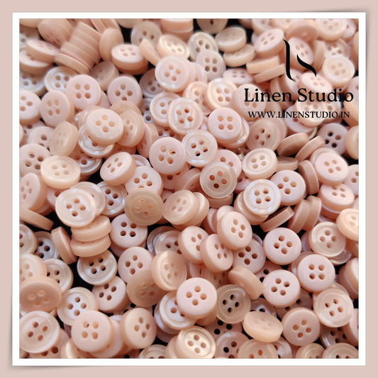 Round Rim 4 Hole Single Tone Shirt Buttons - P07A SG014 16L