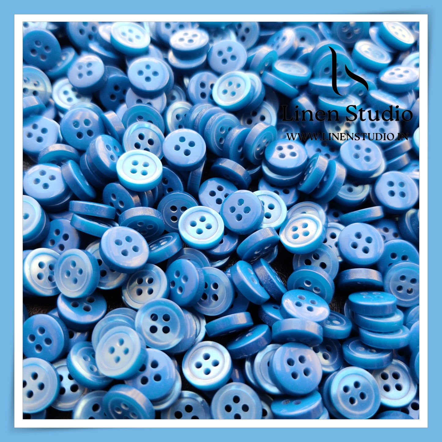 Round Rim 4 Hole Single Tone Shirt Buttons - P07A SG016 16L