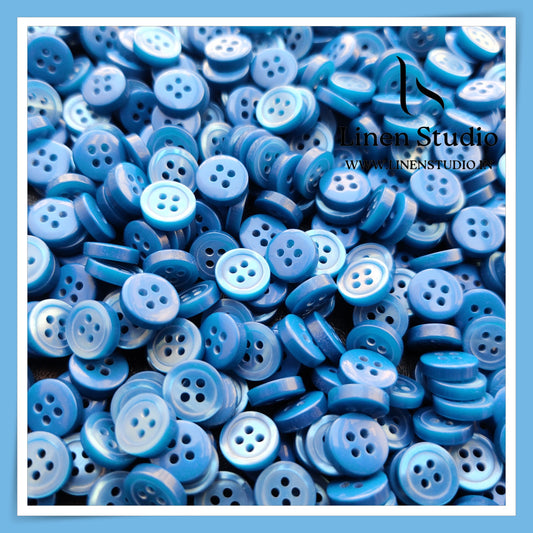 Round Rim 4 Hole Single Tone Shirt Buttons - P07A SG016 16L