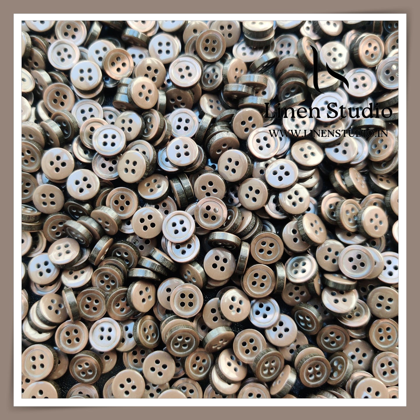 Round Rim 4 Hole Single Tone Shirt Buttons - P07A SG020 16L