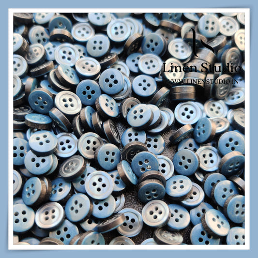 Round Rim 4 Hole Single Tone Shirt Buttons - P07A SG024 16L