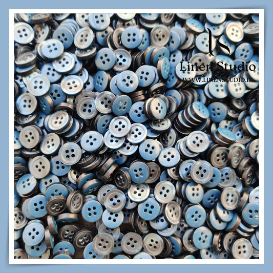 Round Rim 4 Hole Single Tone Shirt Buttons - P07A SG024 18L