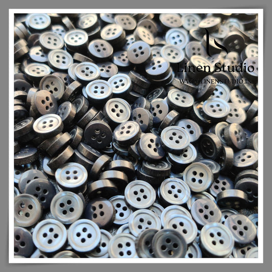 Round Rim 4 Hole Single Tone Shirt Buttons - P07A SG026 16L