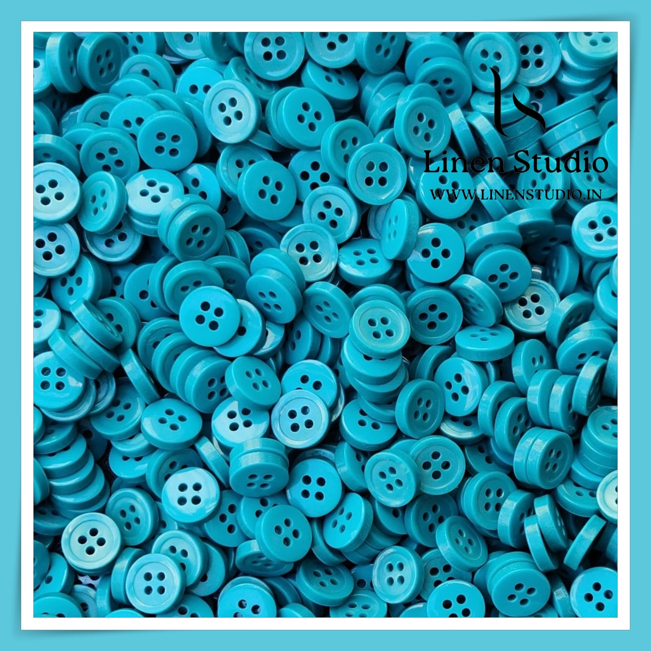 Round Rim 4 Hole Single Tone Shirt Buttons - P07A SG040 18L