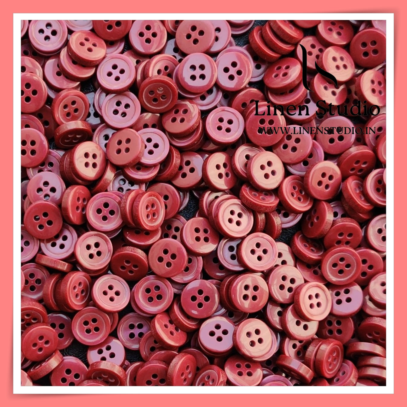Round Rim 4 Hole Single Tone Shirt Buttons - P07A SG042 18L