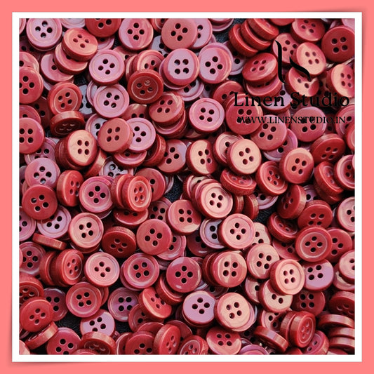 Round Rim 4 Hole Single Tone Shirt Buttons - P07A SG042 18L