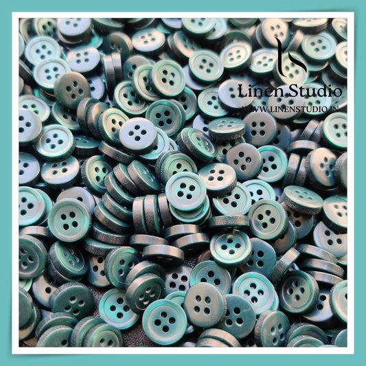 Round Rim 4 Hole Single Tone Shirt Buttons - P07A SG044 18L