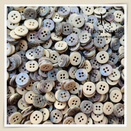 Round Rim 4 Hole Designers Choice Shirt Buttons - P14 SG004 18L