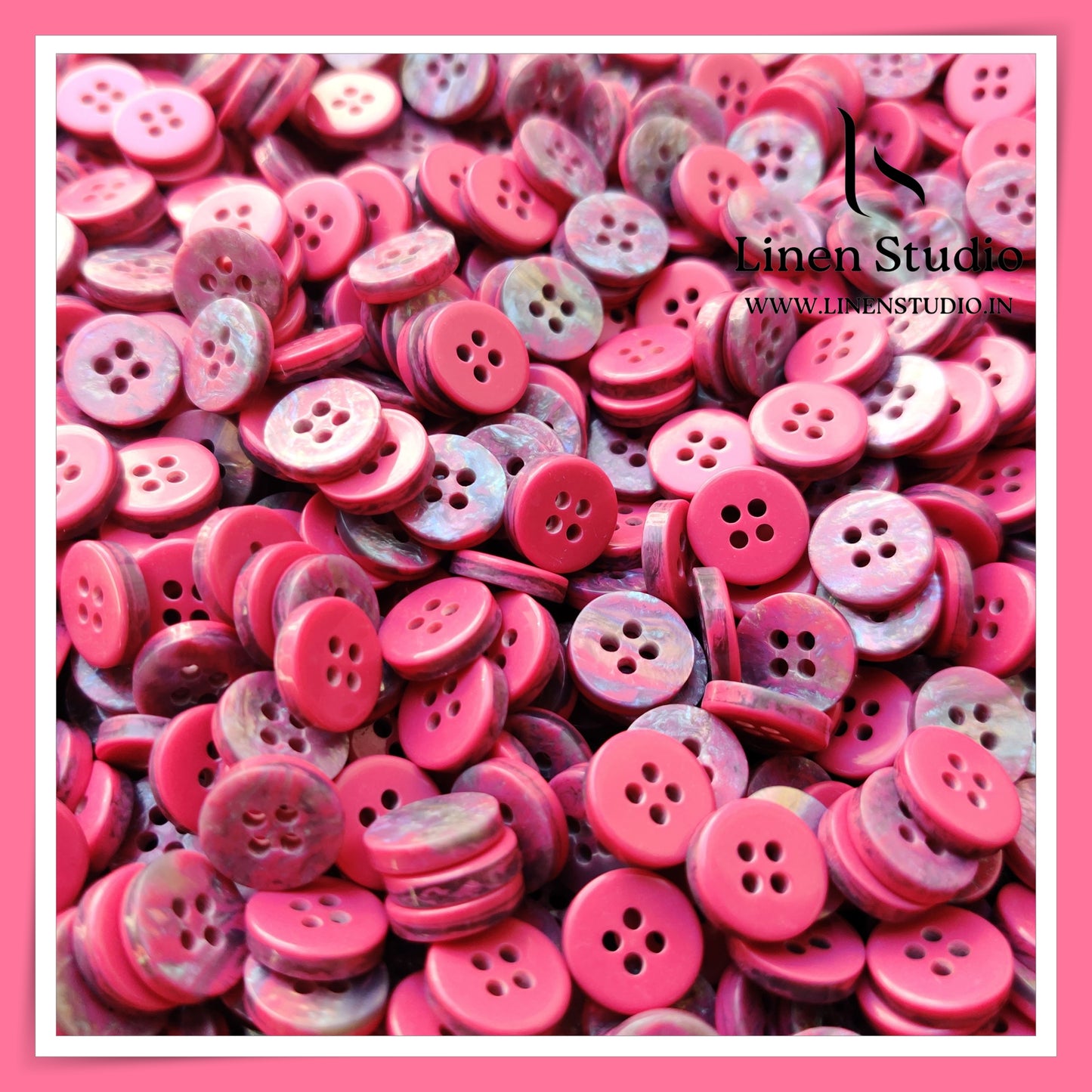 Round Rim 4 Hole Designers Choice Shirt Buttons - P14 SG006 18L