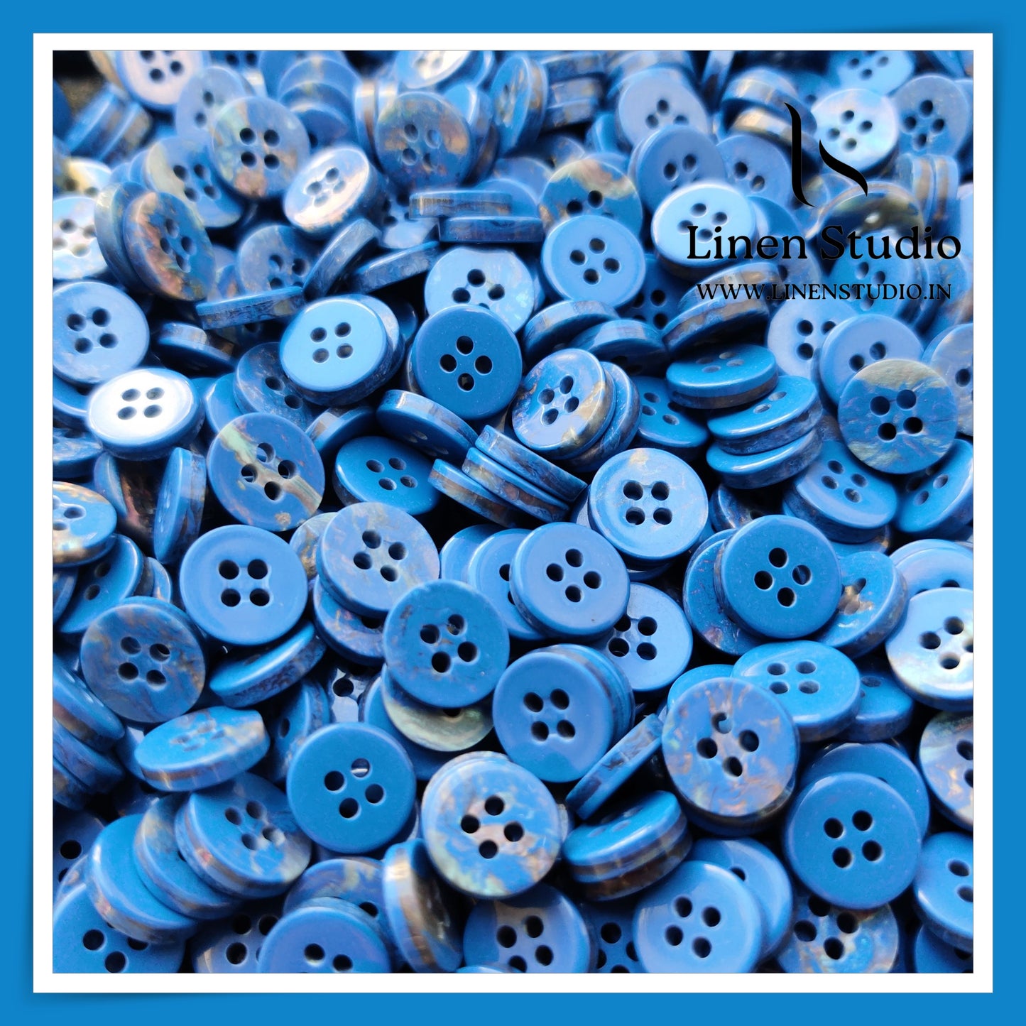 Round Rim 4 Hole Designers Choice Shirt Buttons -P14 SG010 18L