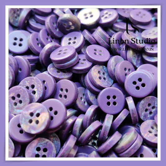 Round Rim 4 Hole Designers Choice Shirt Buttons - P14 SG011 18L