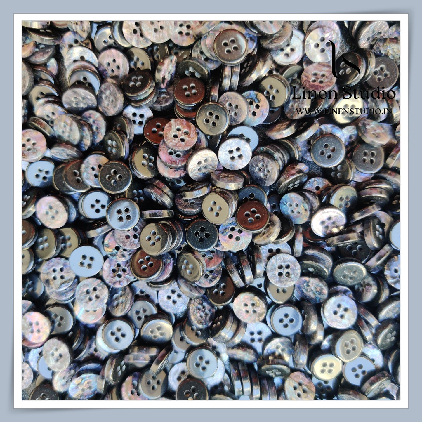 Round Rim 4 Hole Designers Choice Shirt Buttons - P14 SG014 16L
