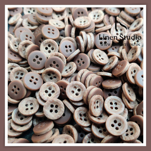 Round Rim 4 Hole Marble Shirt Buttons - P169 SG018 18L