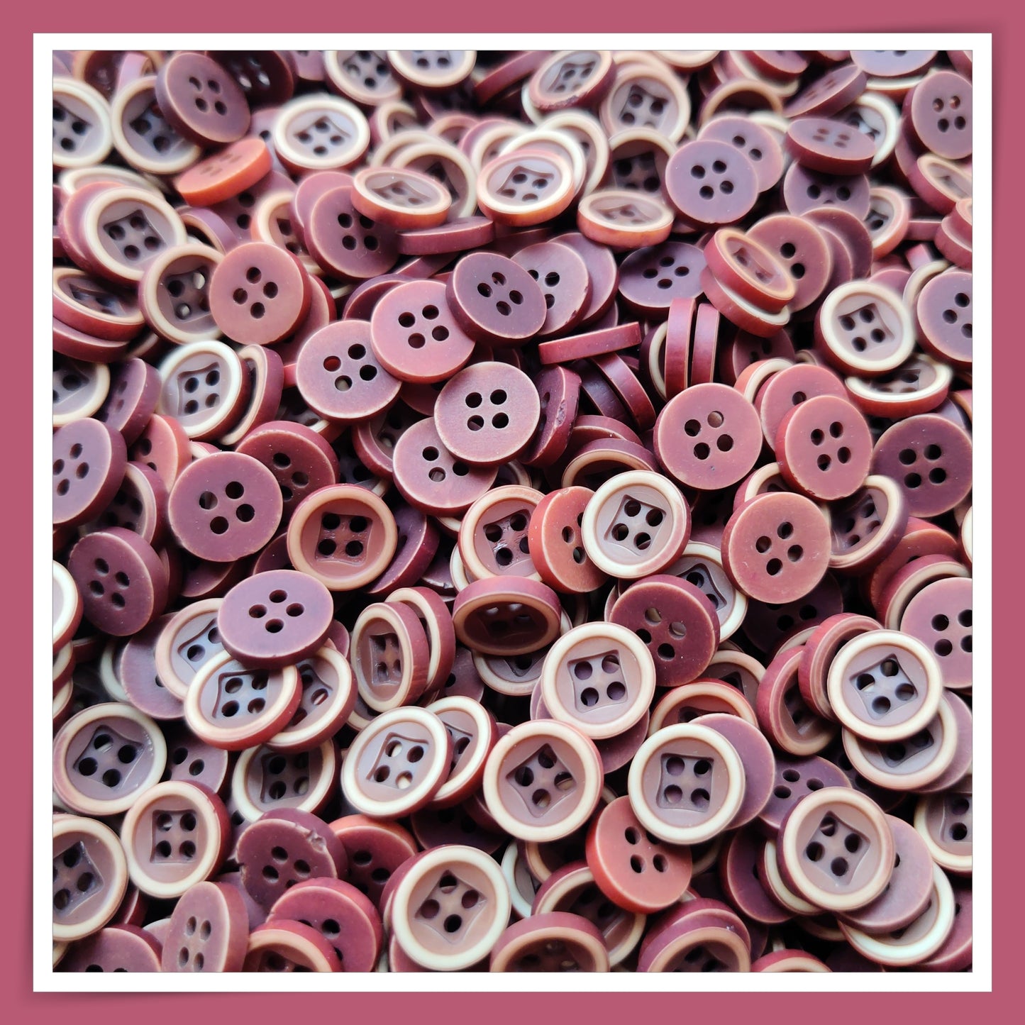 Round Rim 4 Hole Wood Imitation Shirt Buttons - P33 SG009 18L