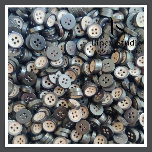 Round Rim 4 Hole Marble Shirt Buttons - P34A SG019 18L