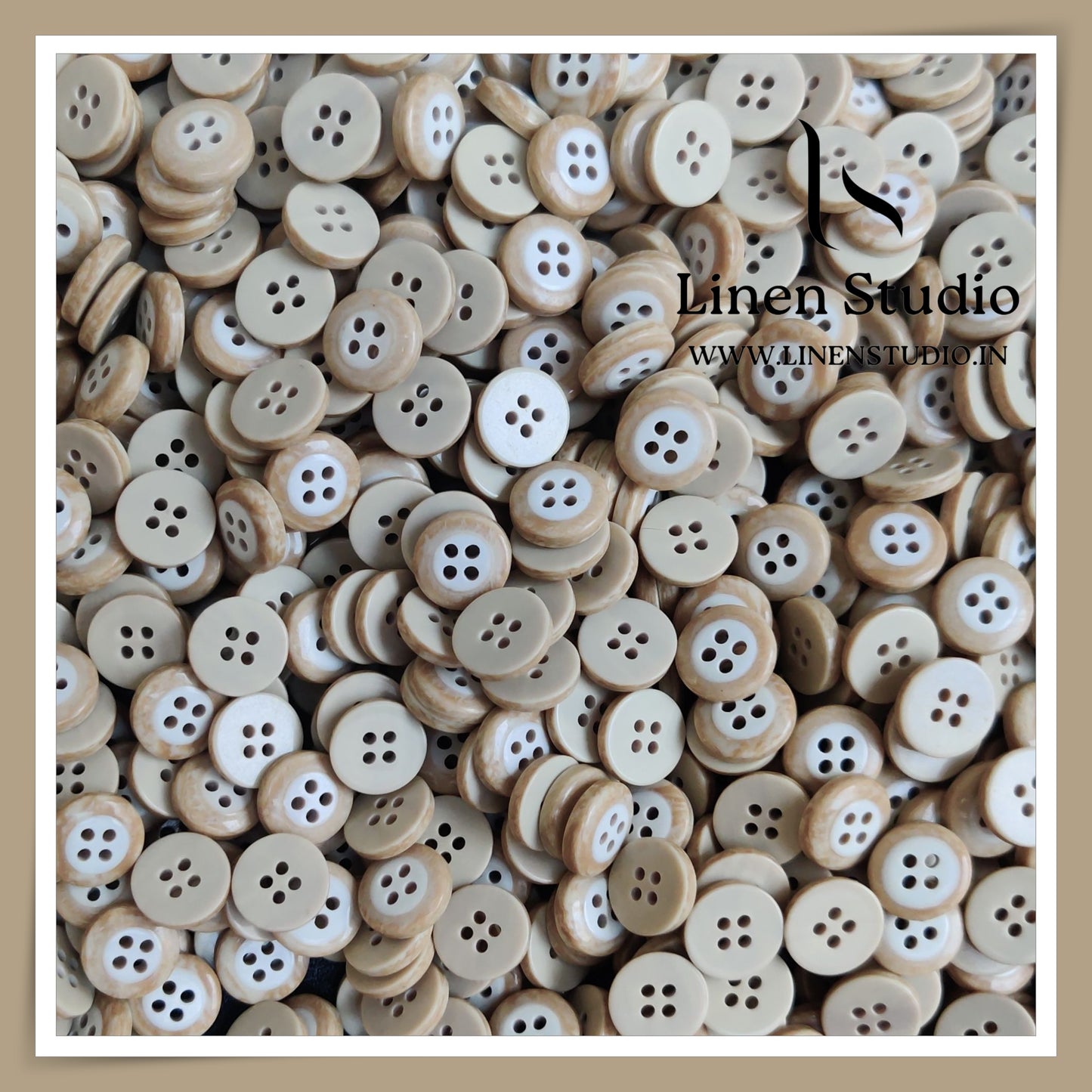 Round Rim 4 Hole Marble Shirt Buttons - P34A SG024A 18L