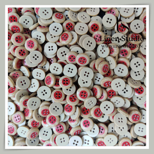 Round Rim 4 Hole Marble Shirt Buttons - P34A SG026 18L
