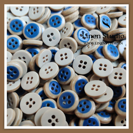 Round Rim 4 Hole Marble Shirt Buttons - P34A SG028 18L
