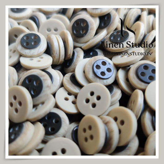Round Rim 4 Hole Marble Shirt Buttons - P34A SG029 18L