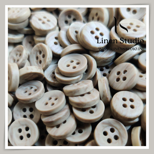 Round Rim 4 Hole Marble Shirt Buttons - P34A SG031 18L