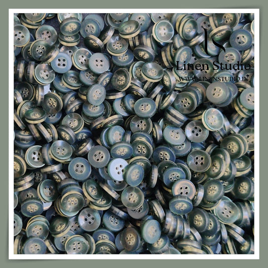 Round Rim 4 Hole Single Tone Shirt Buttons - P34C SG017 18L
