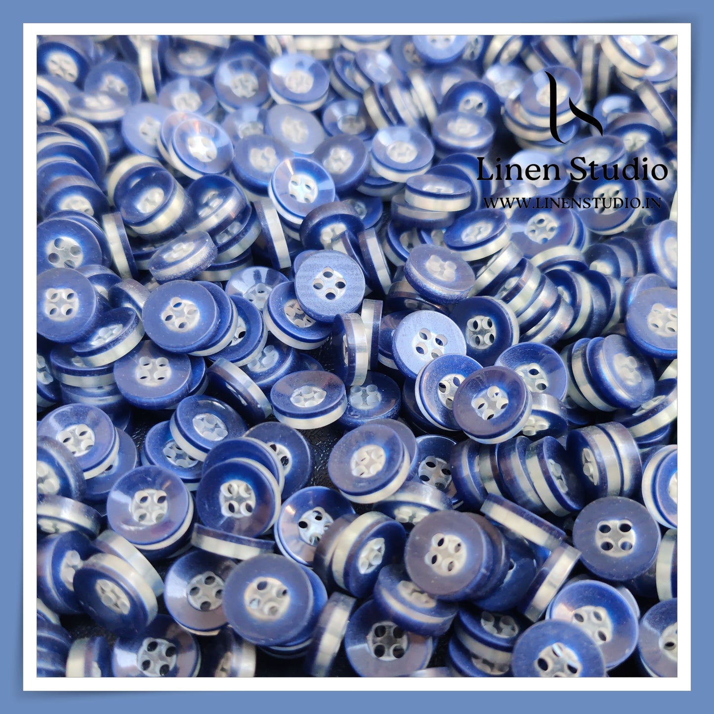 Round Rim 4 Hole Single Tone Shirt Buttons - P34C SG019 18L