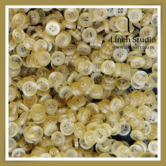 Round Rim 4 Hole Single Tone Shirt Buttons - P34C SG020 18L