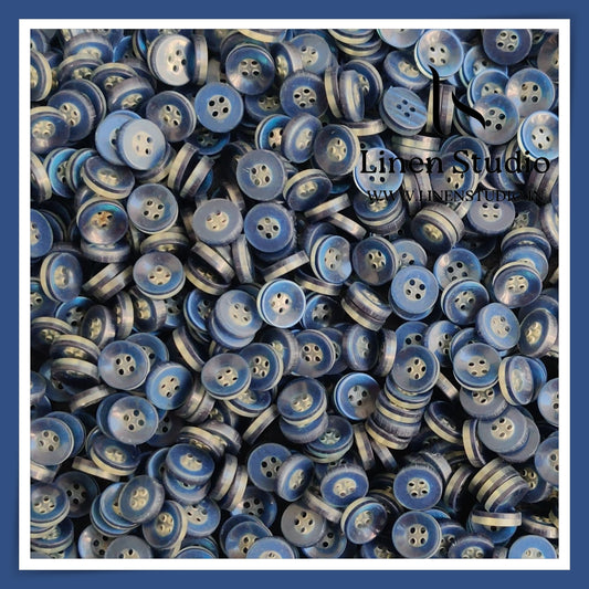 Round Rim 4 Hole Single Tone Shirt Buttons - P34C SG023 18L