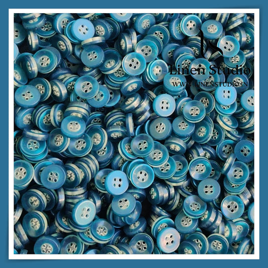 Round Rim 4 Hole Single Tone Shirt Buttons - P34C SG025 18L