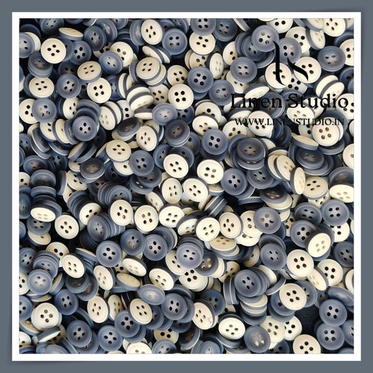 Round Rim 4 Hole Twin Colour Shirt Buttons - P34C SG038 18L