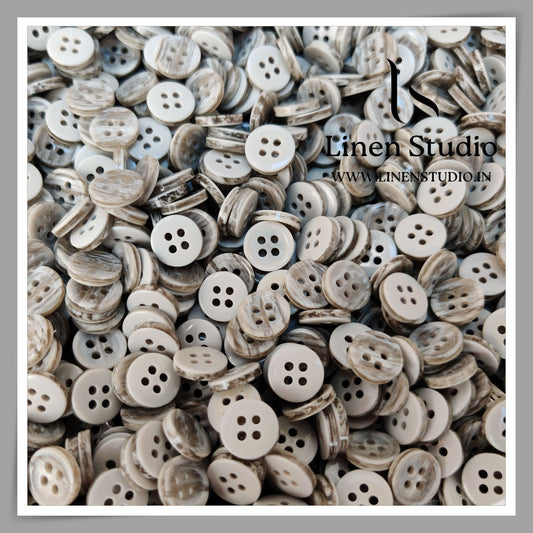 Round Rim 4 Hole Marble Shirt Buttons - P34F SG004 18L