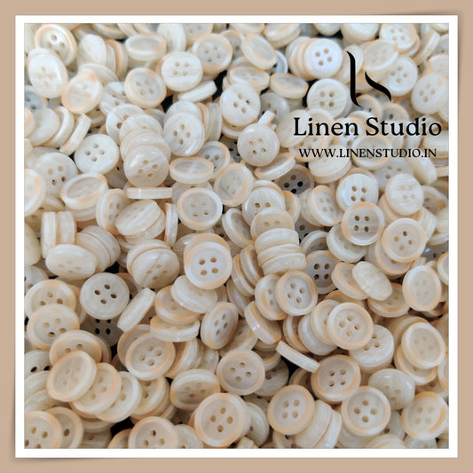 Round Rim 4 Hole Marble Shirt Buttons - P34F SG014 17L