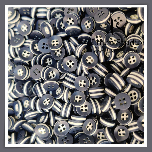 Round Rim 4 Hole Twin Colour Shirt Buttons - P34F SG016 16L