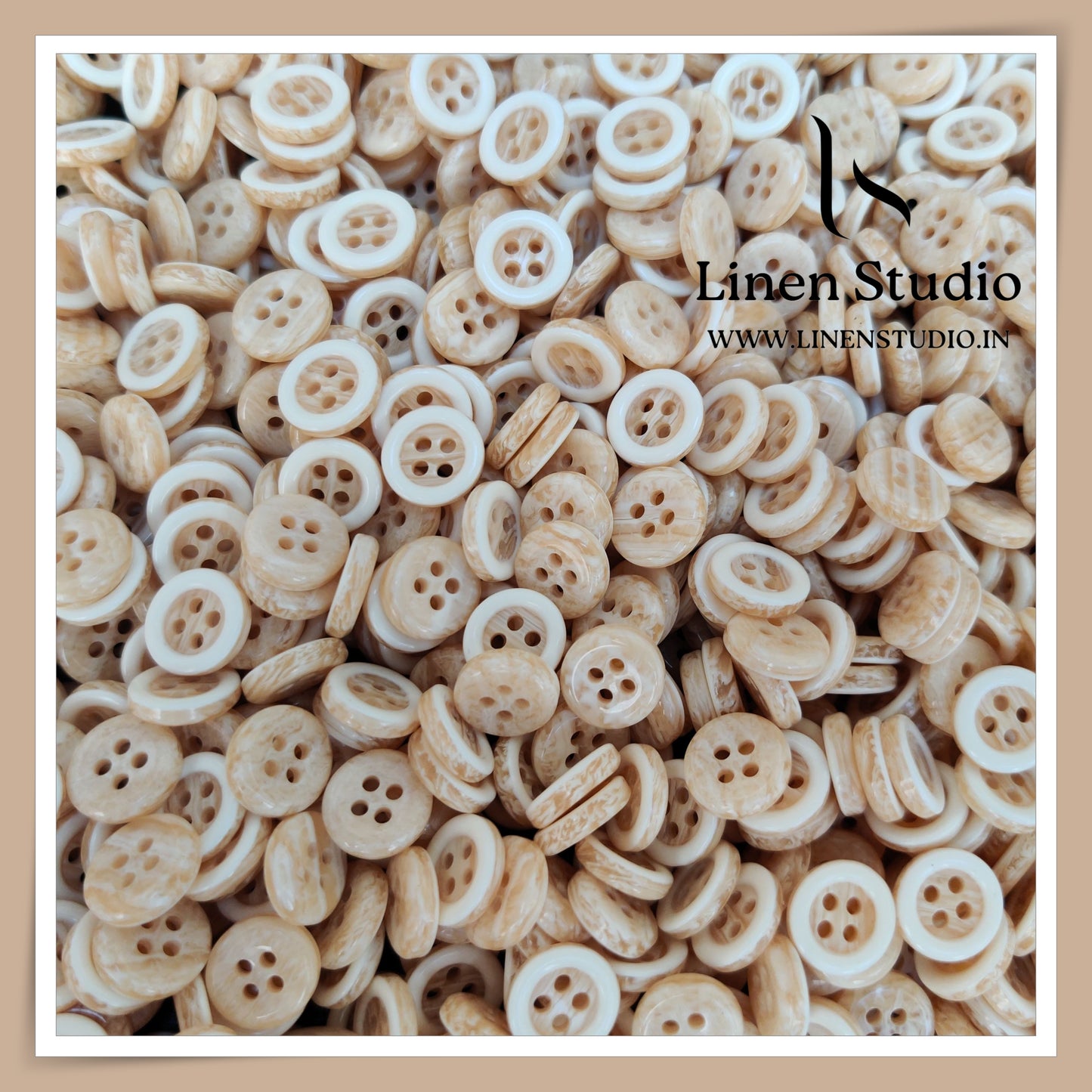 Round Rim 4 Hole Marble Shirt Buttons - P34F SG018 16L