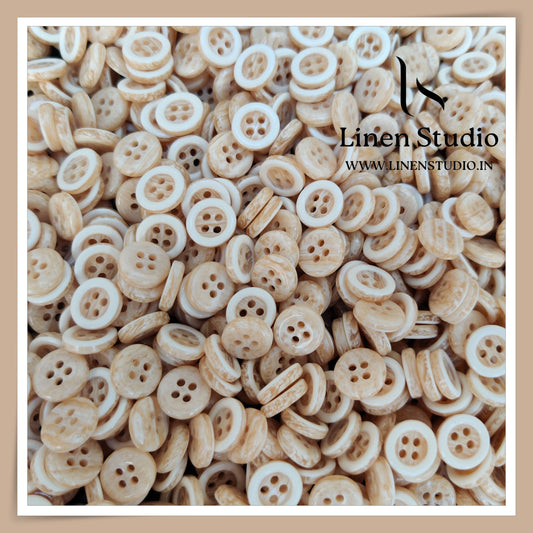 Round Rim 4 Hole Marble Shirt Buttons - P34F SG018 16L