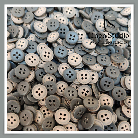 Round Rim 4 Hole Wood Imitation Shirt Buttons - P34F SG024 18L