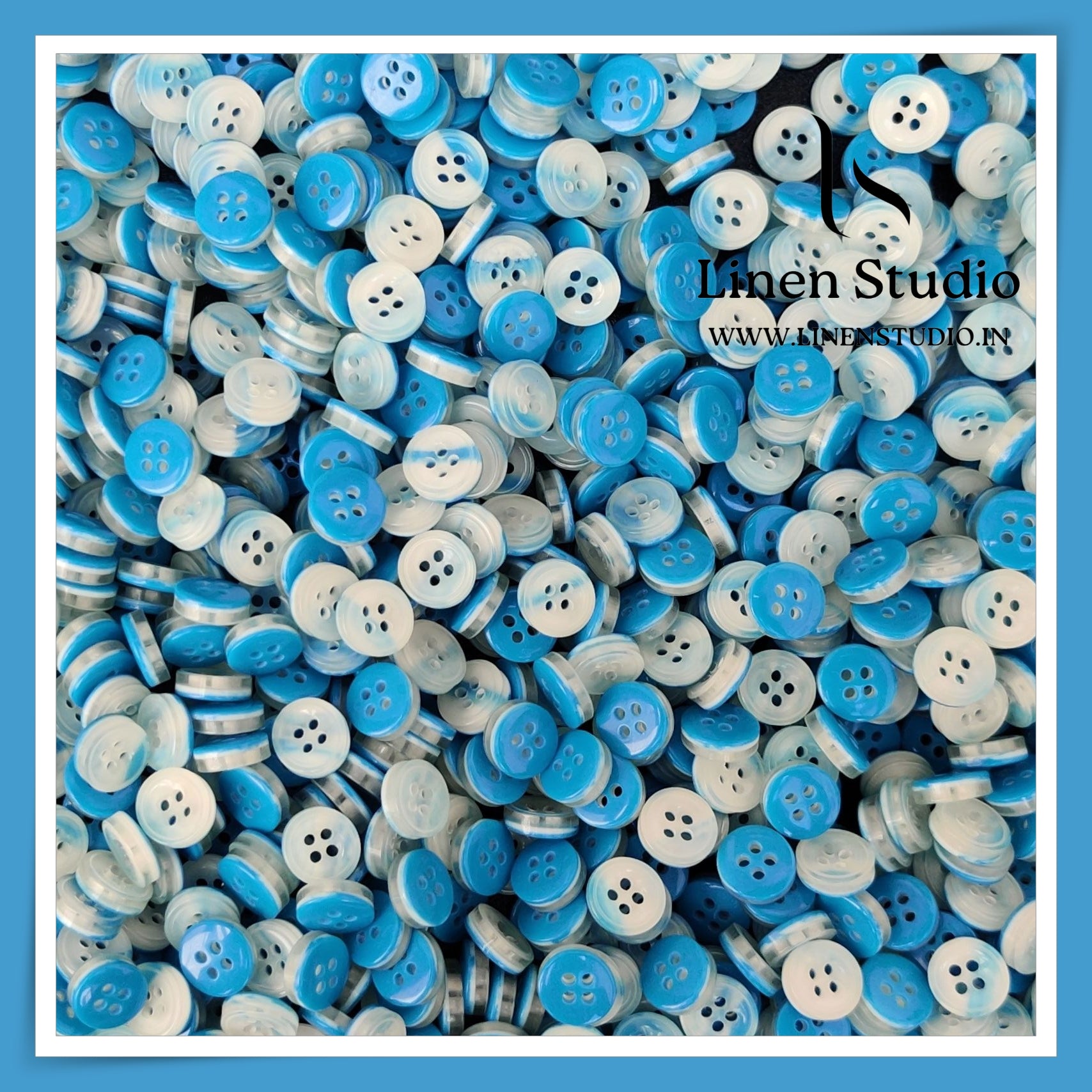 Round Rim 4 Hole Marble Shirt Buttons - P34F SG030 16L – Linen Studio