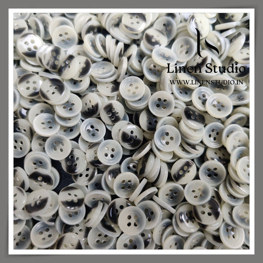 Round Rim 4 Hole Rod Shirt Buttons - P34H SG004 18L