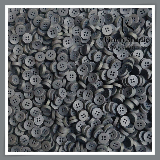 Round Rim 4 Hole Chalk Shirt Buttons - P34H SG033 16L