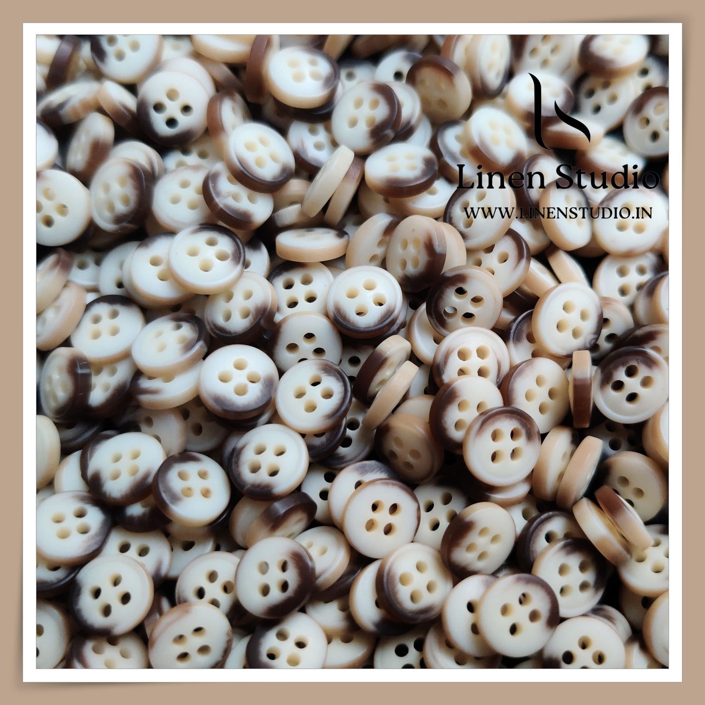 Round Rim 4 Hole Rod Shirt Buttons - P37J SG001 14L