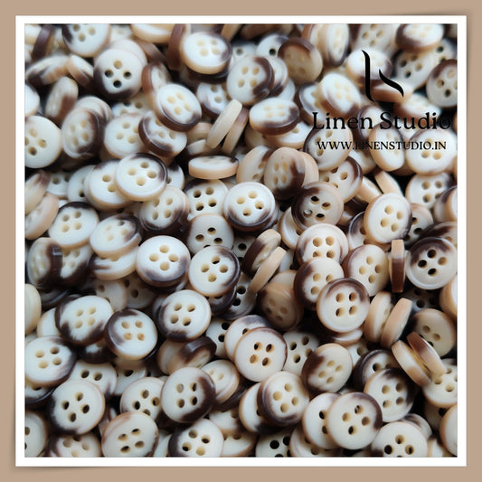 Round Rim 4 Hole Rod Shirt Buttons - P37J SG001 14L