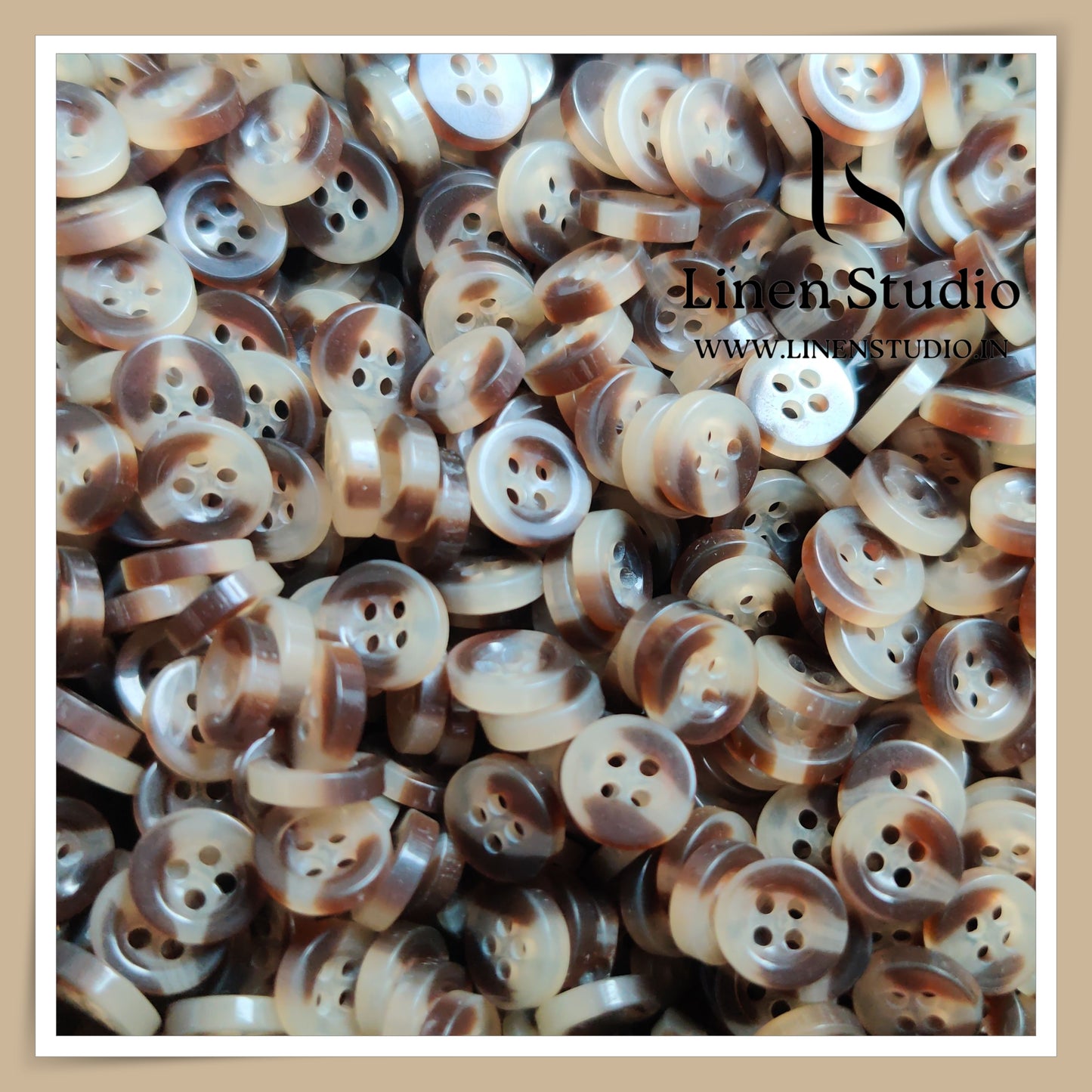 Round Rim 4 Hole Rod Shirt Buttons - P37J SG002 14L