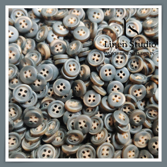 Round Rim 4 Hole Rod Shirt Buttons - P37J SG003 16L