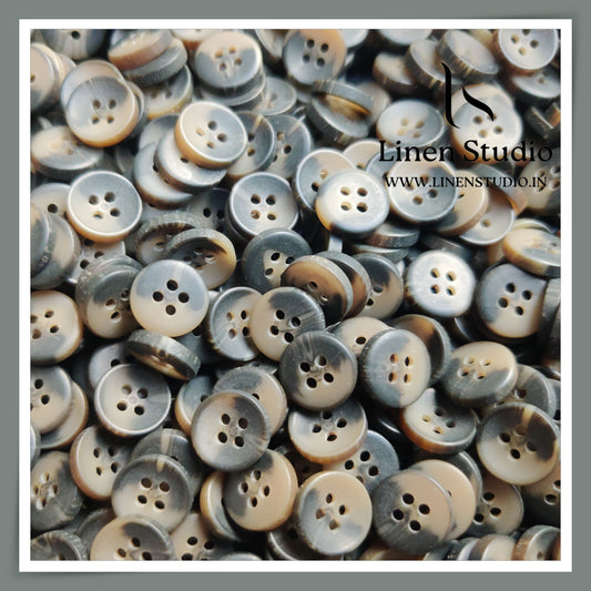 Round Rim 4 Hole Rod Shirt Buttons - P37J SG016 20L